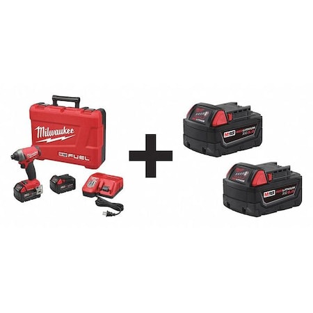 Cordless Impact Driver Kit 5.0Ah Add Ba by USA Milwaukee Cordless Power Impact Tools
