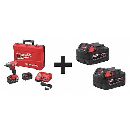 Impact Wrench Kit 18.0V Add Bat 5.0Ah Type 2759 22 48 11 1852 by USA Milwaukee Cordless Power Impact Tools