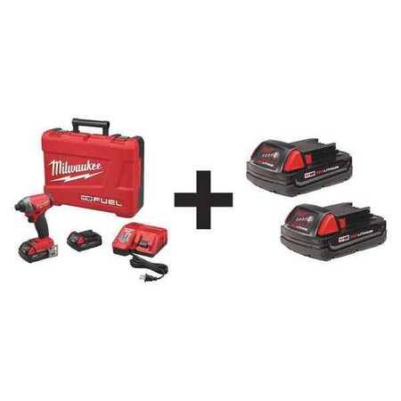 Cordless Impact Driver Kit 5.0Ah Add Bat by USA Milwaukee Cordless Power Impact Tools