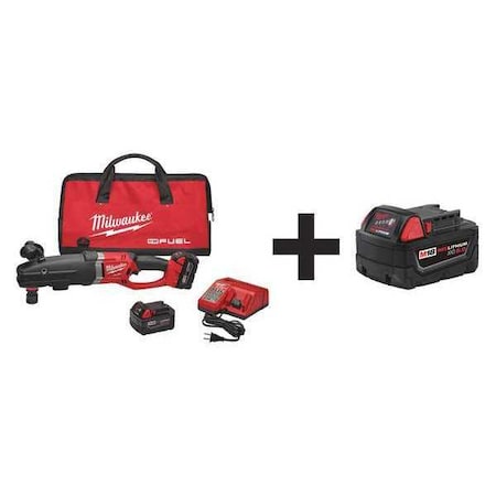 Right Angle Drill Kit 5.0Ah Add Bat by USA Milwaukee Right Angle Power Drills