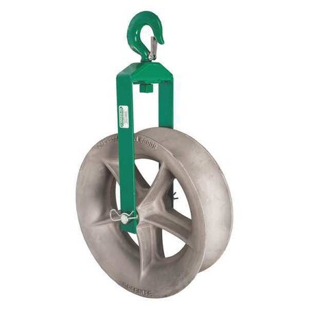 Hook Sheave 18 in 8 000 lb Capacity by USA Greenlee Cable Puller Accessories