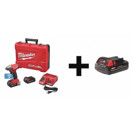 Cordless Impact Wrench Kit One Key 2.0Ah by USA Milwaukee Cordless Power Impact Tools