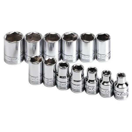 Socket Set Metric 3/8 in. Dr 13 pc by USA SK Socket Sets