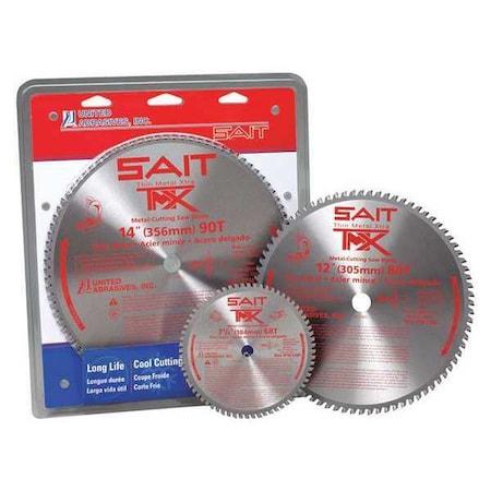 Metal Cutting Blade 14in. 1in 90 TPI by USA United Abrasives SAIT Circular Power Saw Blades