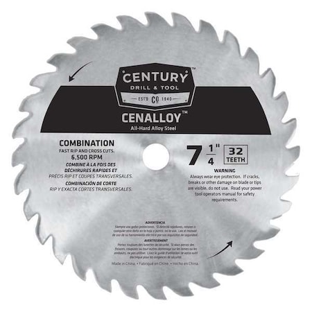 Combo Circular Saw Blade 7 1/4 in. 32T by USA Century Drill & Tool Circular Power Saw Blades