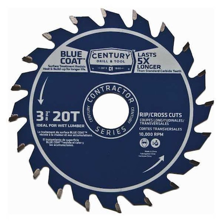 Contractor Finishing Blade 3 3/8 in. 20T by USA Century Drill & Tool Circular Power Saw Blades