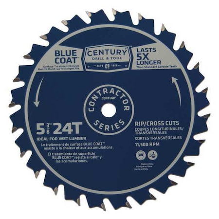 Contractor Combo Saw Blade 5 3/8 in. 24T by USA Century Drill & Tool Circular Power Saw Blades
