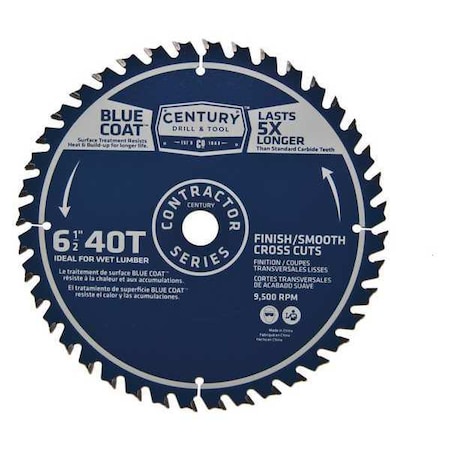 Contractor Finishing Blade 6 1/2 in. 40T by USA Century Drill & Tool Circular Power Saw Blades