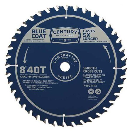 Contractor Finishing Blade 8 8 1/4in 40T by USA Century Drill & Tool Circular Power Saw Blades