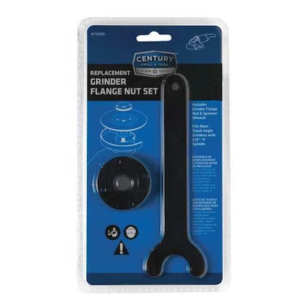Replacement Grinder Flange Nut Set by USA Century Drill & Tool Hand Grinder Accessories