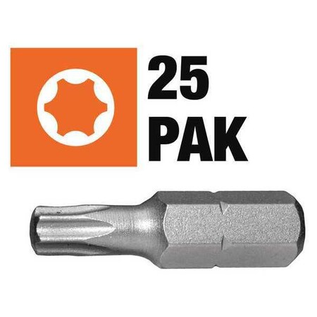Star Insert Scrwdriving Bit T27 1in 25Pk by USA Century Drill & Tool Screwdriver Bits