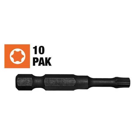 Impact Star Screwdriver Bit T27 2in 10Pk by USA Century Drill & Tool Screwdriver Bits