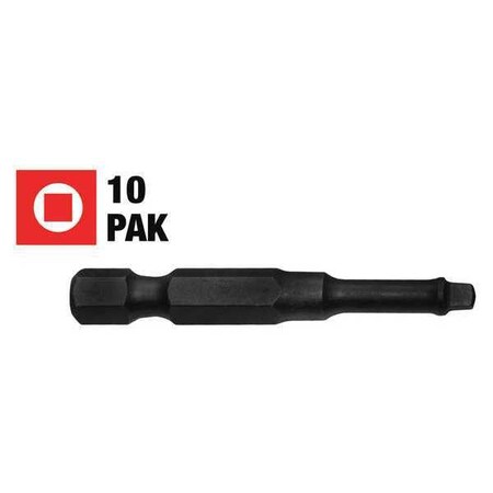 Impact Screwdriver Bit Sqr 2 2 in. 10Pk by USA Century Drill & Tool Screwdriver Bits