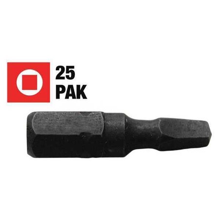 Impact Screwdriver Bit Sqr 2 1 in. 25Pk by USA Century Drill & Tool Screwdriver Bits