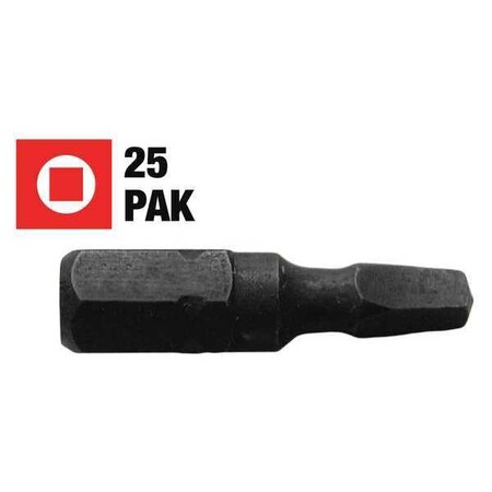 Impact Screwdriver Bit Sqr 3 1 in. 25Pk by USA Century Drill & Tool Screwdriver Bits