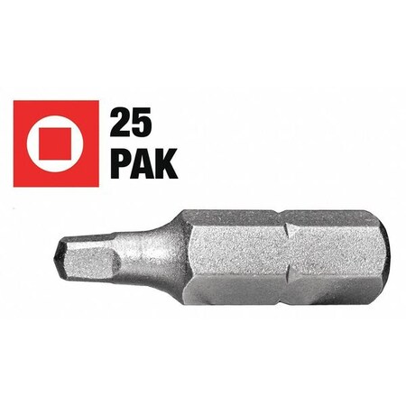 Square Insert Scrwdrving Bit 3 1in. 25Pk by USA Century Drill & Tool Screwdriver Bits