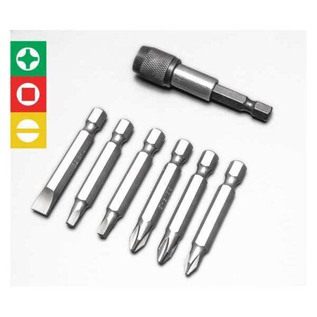 Quick Change Screw Driving Bit 7 Pc Set by USA Century Drill & Tool Screwdriver Bits