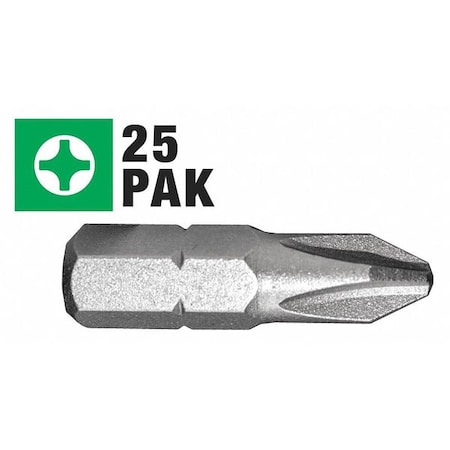 Phillips Insert Screwdriver Bit 2 25Pk by USA Century Drill & Tool Screwdriver Bits