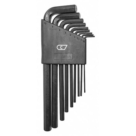 Long Arm Metric Hex Key 9 Pc Set by USA Century Drill & Tool Hex Key Sets