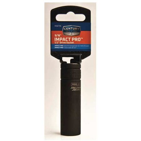 High Impact Socket 1/2 Drive 9/16 in. by USA Century Drill & Tool Sockets