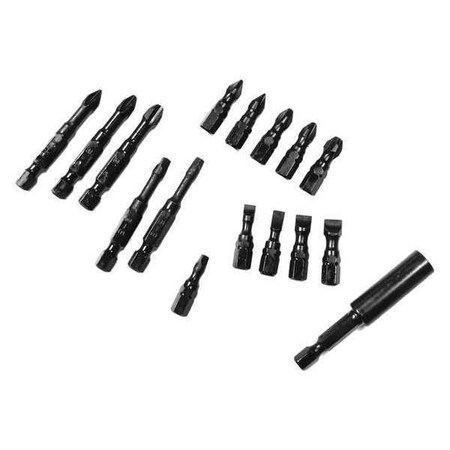 Impact Pro Screwdriving 16 Pc Set by USA Century Drill & Tool Screwdriver Bits