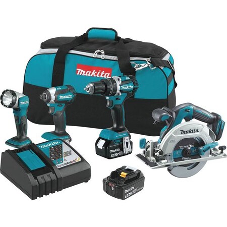 Cordless Combination Kit 4 Tools 18.0V by USA Makita Cordless Power Tool Combination Kits
