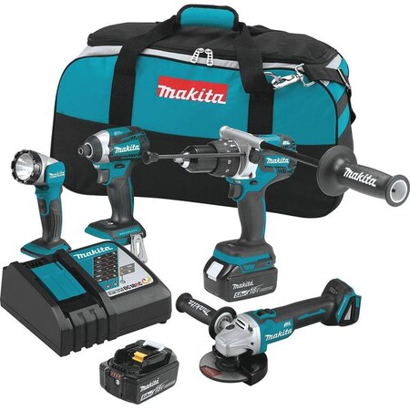 Cordless Combination Kit 4 Tools 18.0V Type XT451T by USA Makita Cordless Power Tool Combination Kits