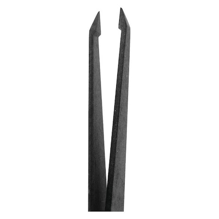 Botron B09902 Black Tweezer 4.6in Min. Qty 10 by USA Botron Inspection & Retrieving Tweezers