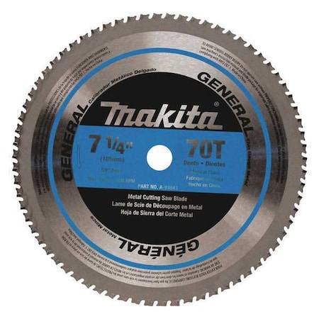 CT Metal Saw Blade 7 1/4" x 70T by USA Makita Circular Power Saw Blades