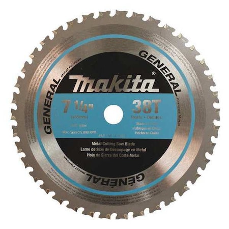 CT Metal Saw Blade 7 1/4" x 38T by USA Makita Circular Power Saw Blades