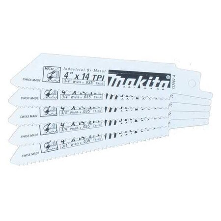 Reciprocating Saw Blade 4" 14 TPI PK5 by USA Makita Reciprocating Power Saw Blades