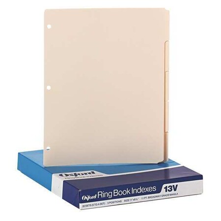 Three HolePunchedIndexforBinder PK20 by USA Oxford Tiling Accessories