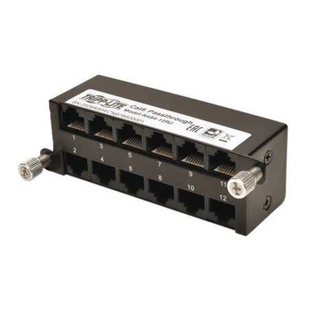 Fiber Cassette Cat6a Passthrough 12 RJ45 by USA Tripp Lite Industrial Automation Programmable Controller Accessories