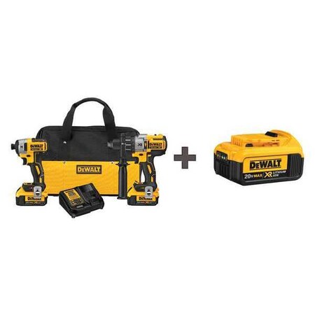 Cordless Combo Kit 20.0 V 2 Tools 3 Batt by USA Dewalt Cordless Power Tool Combination Kits