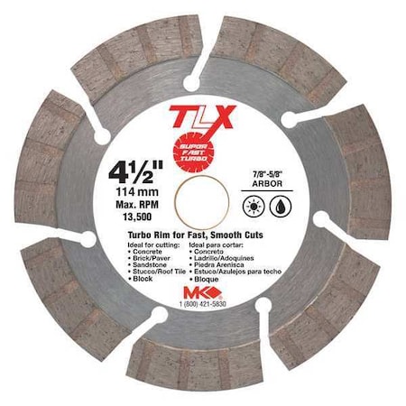 Turbo Rim Blade 6" x 0.095" x 7/8 5/8 by USA MK Diamond Power Saw Blades