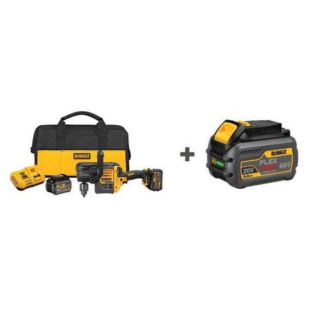 Cordless Right Angle Drill Kit w/Battery Type DCD460T2/DCB606 by USA Dewalt Right Angle Power Drills