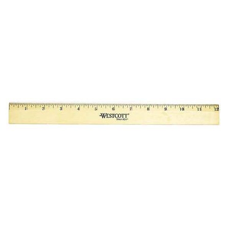 Ruler Wood 12" Single Edge by USA Westcott Rulers & Straight Edges