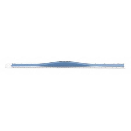 Ruler 12" Aluminum Finger Grip Blue by USA Westcott Rulers & Straight Edges