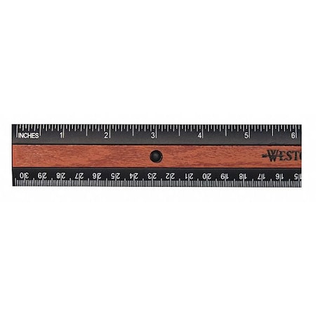 Ruler Burled Wood Black by USA Westcott Rulers & Straight Edges