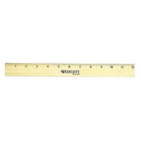 Ruler Wood 12" Double Edge Type 5221 by USA Westcott Rulers & Straight Edges