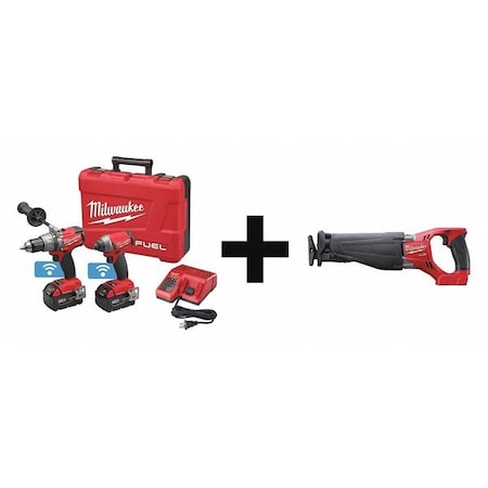 Cordless Combo Kit 18.0 V 3 Tools 2 Batt Type 2796 22 2720 20 by USA Milwaukee Cordless Power Tool Combination Kits