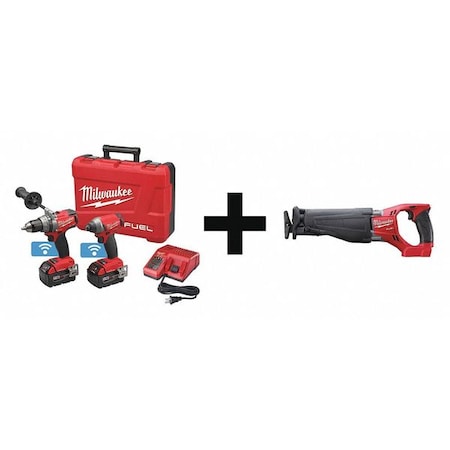 Cordless Combo Kit 18.0 V 3 Tools 2 Batt Type 2795 22 2720 20 by USA Milwaukee Cordless Power Tool Combination Kits