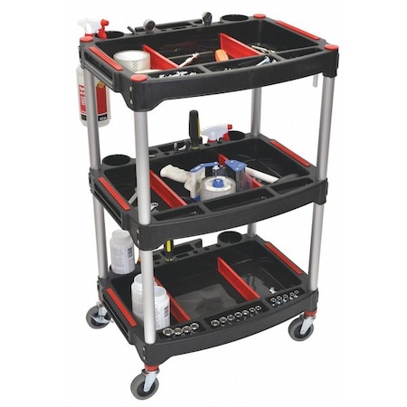 Mechanics Three Shelf Cart by USA Luxor Rolling & Combination Cabinets & Carts
