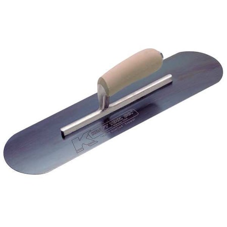 Pool Trowel Round 5 x 18 in Blue Steel by USA Kraft Tool Masonry Tools