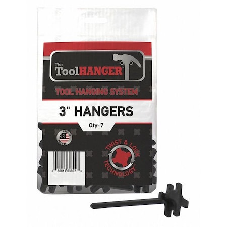 Tool Hanger Black 2 lb. Capacity PK7 by USA Toolhanger Tool Hangers
