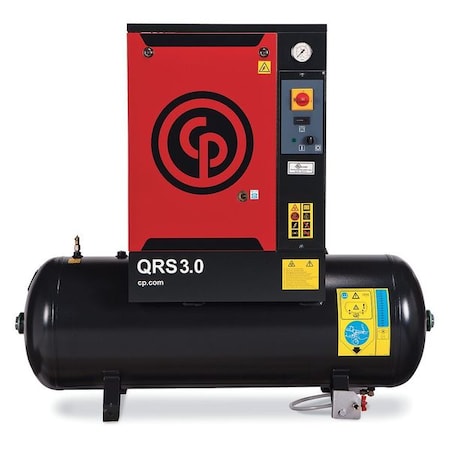 Rotary Screw Air Comp 3 HP Tank Mount by USA Chicago Pneumatic Rotary Screw Air Compressors