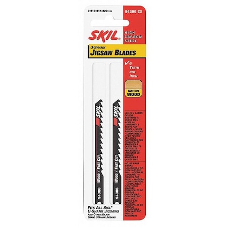 3 1/8In6TPIWood/FastHCSU BldReplac PK2 by USA Skil Power Jig Saw Blades