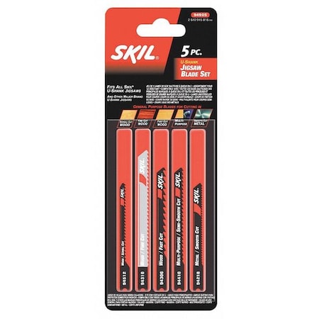 U Shank Jigsaw Blade Set 5 pc by USA Skil Power Jig Saw Blades