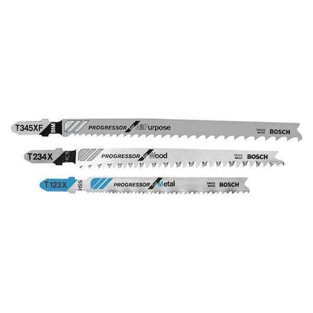 In ProgressorIn Blade Assortment 3 Pcs Min. Qty 5 by USA Bosch Power Jig Saw Blades