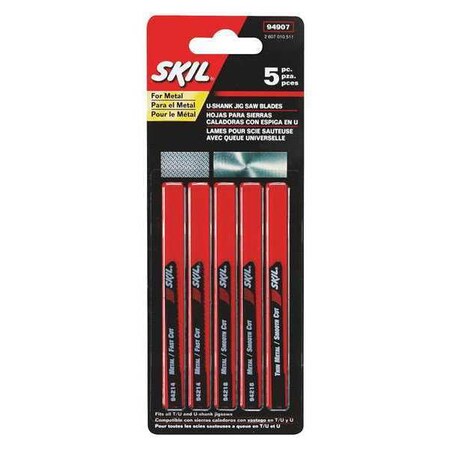5 pc U shank Metal Variety Pack Min. Qty 5 by USA Skil Power Jig Saw Blades